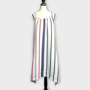 Tommy Bahama Amalia Midi Dress Sz S Linen Blend Beach Resortwear Stripes